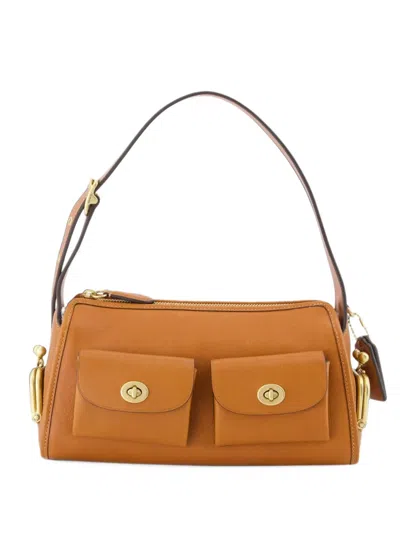 Coach Turnlock Haversack Bag 27 In Brown