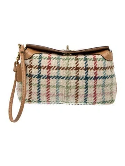 Pre-owned Coach Tweed Crossbody Bag In Multi