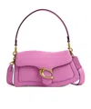 Coach Womens Tabby Twisted Leather Shoulder Bag Fuschia In Purple-red