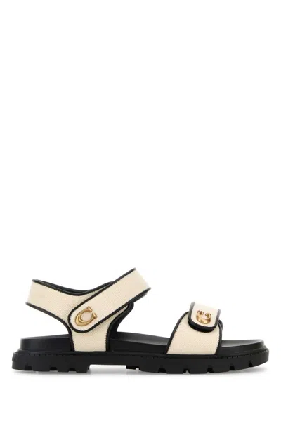 Coach Two-tone Canvas Brynn Sandals