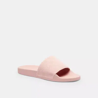 Coach Udele Sport Slide In Signature Denim In Ballerina