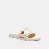 Coach Udele Sport Slide With Sketch Print In White