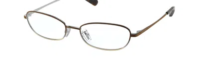 Coach Unisex Hc5107 Eyeglasses In Shiny Brown In Multi
