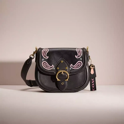 Coach Upcrafted Beat Saddle Bag In Black