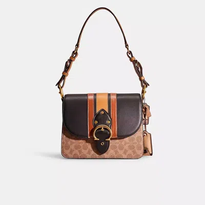Coach Upcrafted Beat Shoulder Bag In Brass/black