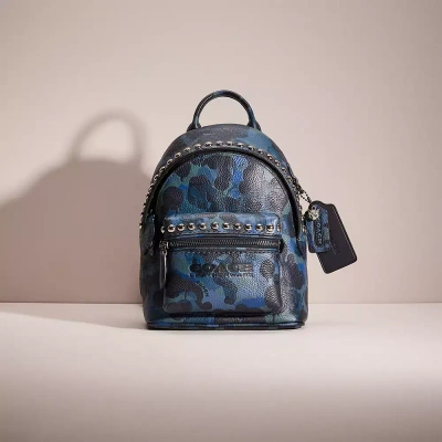 Coach Upcrafted Charter Backpack 18 With Camo Print In Brown