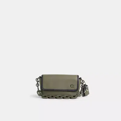 Coach Upcrafted Charter Flap Crossbody 18 In Army Green