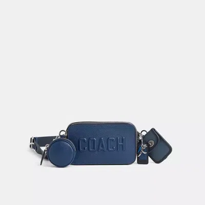 Coach Upcrafted Charter Slim Crossbody In Deep Blue