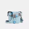 Coach Upcrafted Courier Bag In Crocodile In Pewter/cornflower