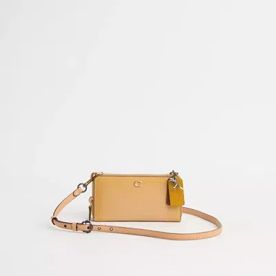 Coach Upcrafted Double Up Crossbody Creation In Brass/tan