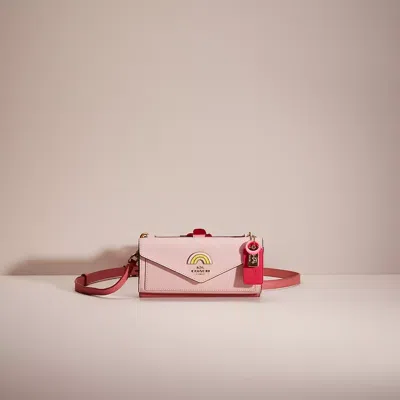 Coach Upcrafted Double Up Wallet Crossbody Creation In Pink