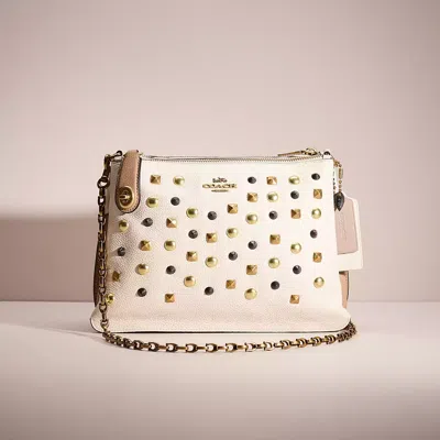 Coach Upcrafted Double Zip Shoulder Bag In Colorblock In White