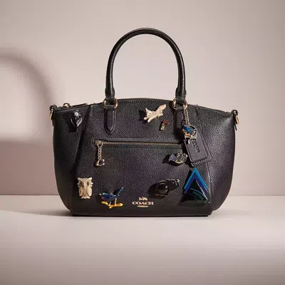 Coach Upcrafted Elise Satchel In Black