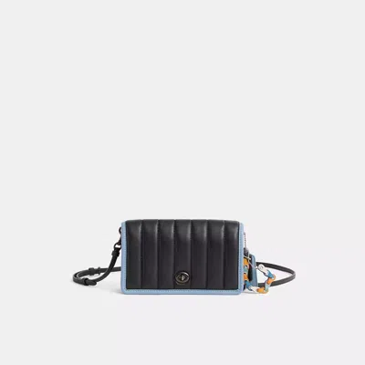 Coach Upcrafted Hayden Foldover Crossbody Clutch Bag With Quilting In Black