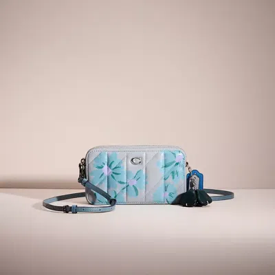 Coach Upcrafted Kira Crossbody With Pillow Quilting In Silver/grey Blue