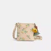 Coach Upcrafted Kitt Messenger Crossbody With Floral Print In Brass/ivory Multi