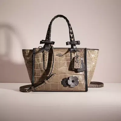 Coach Upcrafted Mini Crosby Carryall In Silver/mink