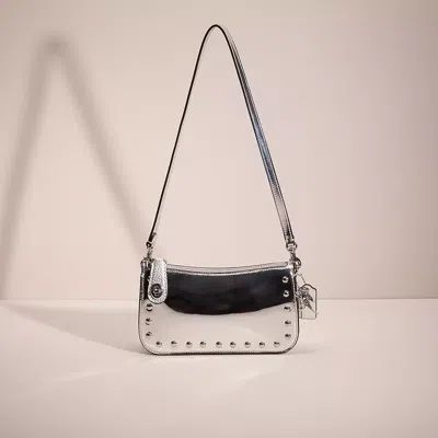 Coach Upcrafted Penn Shoulder Bag In Silver Metallic In Silver/silver