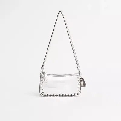 Coach Upcrafted Penn Shoulder Bag In Silver Metallic In Silver/silver