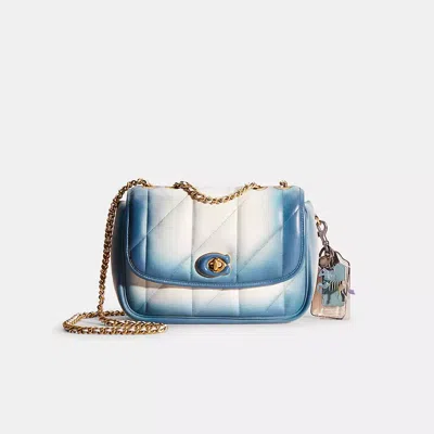 Coach Upcrafted Pillow Madison Shoulder Bag With Quilting In Brass/chalk
