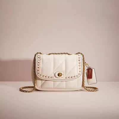 Coach Upcrafted Pillow Madison Shoulder Bag With Quilting In White