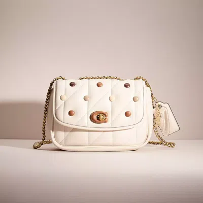 Coach Upcrafted Pillow Madison Shoulder Bag With Quilting In White