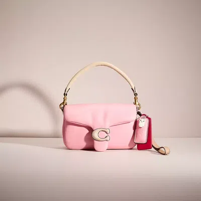 Coach Upcrafted Pillow Tabby Shoulder Bag 18 In Silver/flower Pink