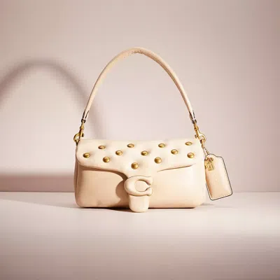 Coach Upcrafted Pillow Tabby Shoulder Bag 26 In Brass/ivory