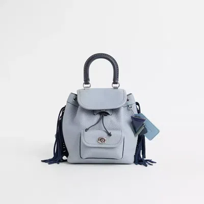Coach Upcrafted Riya Backpack 21 In Colorblock In Blue