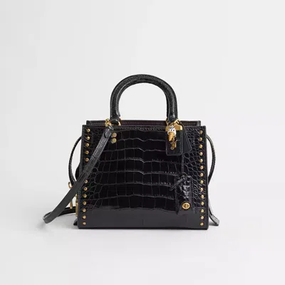 Coach Upcrafted Rogue Bag 25 In Alligator In Brass/black