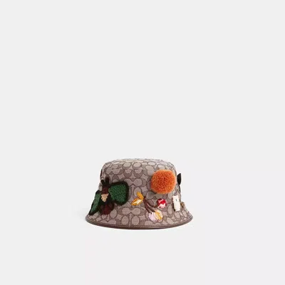 Coach Upcrafted Signature Jacquard Bucket Hat In Organic Cotton And Recycled Polyester In Brown