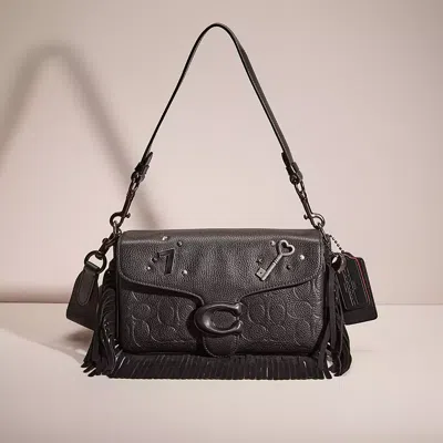 Coach Upcrafted Soft Tabby Multi Crossbody In Signature Leather In Black