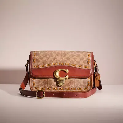 Coach Upcrafted Studio Shoulder Bag In Signature Canvas In Brass/tan ...