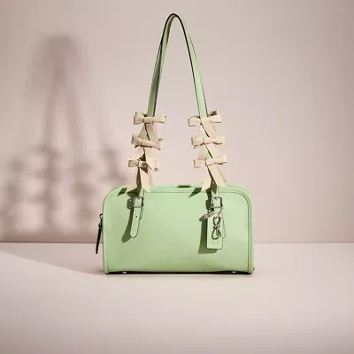 Coach Upcrafted Swing Zip In Silver/pale Pistachio