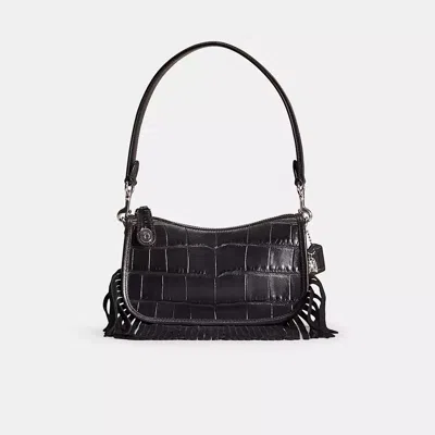 Coach Upcrafted Swinger 20 In Silver/black
