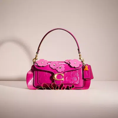 Coach Upcrafted Tabby Shoulder Bag 20 In Signature Leather In Brass/magenta