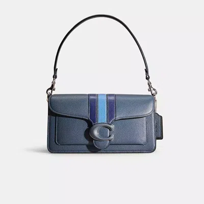 Coach Upcrafted Tabby Shoulder Bag 26 In Silver/denim