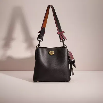 Coach Upcrafted Willow Bucket Bag In Black