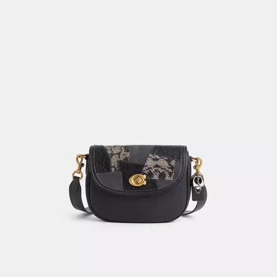 Coach Upcrafted Willow Saddle Bag In Black