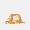 Coach Upcrafted Zip Geometric Pouch In Alligator In Brass/yellow