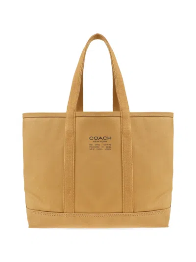 Coach Utility Stitched Detail Tote Bag In Nude