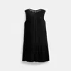 Coach Velvet Burnout Dress In Black