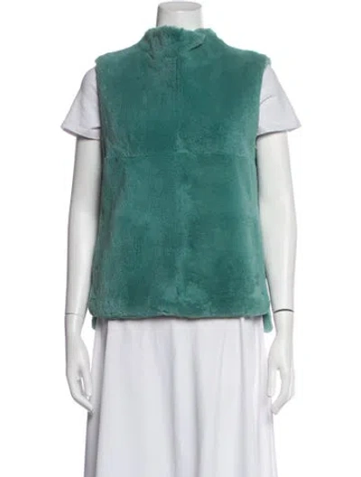 Pre-owned Coach Vest In Green