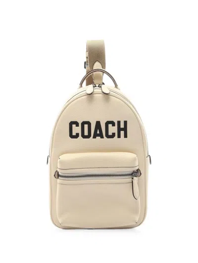 Pre-owned Coach Vintage 2010s Charter Cross Body Bag In Neutrals