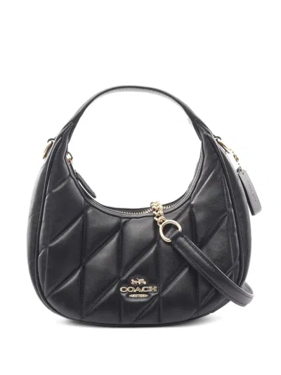 Pre-owned Coach Vintage 2010s Mini Carmen Quilted Handbag In Black