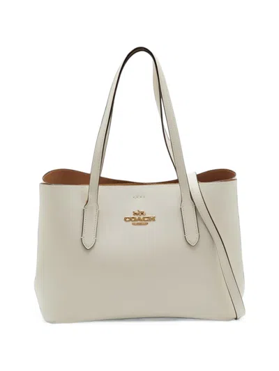 Pre-owned Coach Vintage Avenue Carryall Tote Bag In White