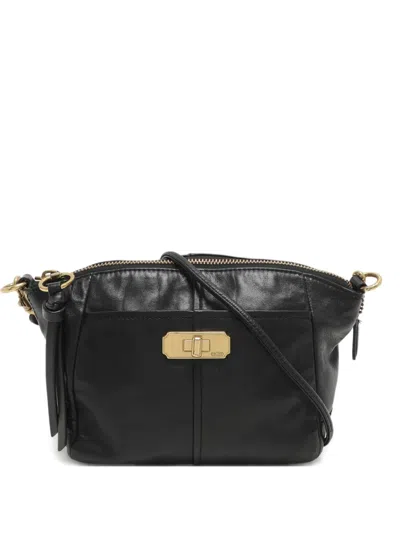 Pre-owned Coach Vintage Leather Crossbody Bag In Black