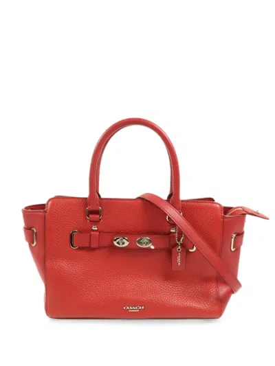 Pre-owned Coach Vintage Blake Carryall Tote Bag In Red