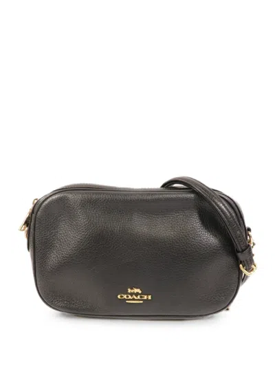 Pre-owned Coach Vintage Camera Calfskin Shoulder Bag In Black