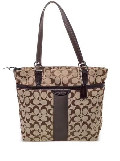 Pre-owned Coach Vintage Canvas Tote Bag